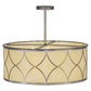 Meyda Lighting Diamond 30" 4-Light Silver Steel Cilindro Pendant Light With Creme Carrare Idalight Shade