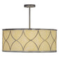 Meyda Lighting Diamond 30" 4-Light Silver Steel Cilindro Pendant Light With Creme Carrare Idalight Shade