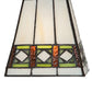 Meyda Lighting Diamond Band Mission 20" 3-Light Mahogany Bronze Vanity Light With Multi-Colored Shade Glass