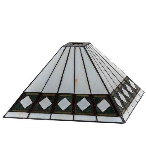 Meyda Lighting Diamond Band Mission 20" Multi-Colored Shade Glass