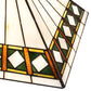Meyda Lighting Diamond Band Mission 20" Multi-Colored Shade Glass