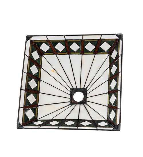 Meyda Lighting Diamond Band Mission 20" Multi-Colored Shade Glass