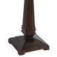 Meyda Lighting Diamond Band Mission 23" 2-Light Mahogany Bronze Table Lamp With Multi-Colored Shade Glass