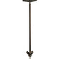 Meyda Lighting Diamond Band Mission 24" 3-Light Mahogany Bronze Inverted Pendant Light With Multi-Colored Shade Glass