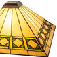 Meyda Lighting Diamond Band Mission 24" Beige & Green Shade Glass