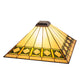 Meyda Lighting Diamond Band Mission 24" Beige & Green Shade Glass
