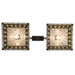 Meyda Lighting Diamond Band Mission 38" 2-Light Mahogany Bronze Island Pendant Light With Multi-Colored Shade Glass