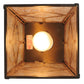 Meyda Lighting Diamond Craftsman 11" Antique Copper Mini Pendant Light With Silver Mica Shade Glass