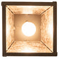 Meyda Lighting Diamond Craftsman 12" Oil Rubbed Bronze Mini Pendant Light With Silver Mica Shade Glass
