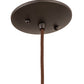 Meyda Lighting Diamond Craftsman 12" Oil Rubbed Bronze Mini Pendant Light With Silver Mica Shade Glass