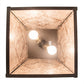 Meyda Lighting Diamond Craftsman 16"Sq 2-Light Oil Rubbed Bronze Pendant Light With Silver Mica Shade Glass