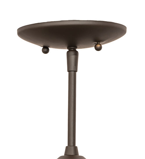 Meyda Lighting Diamond Craftsman 16"Sq 2-Light Oil Rubbed Bronze Pendant Light With Silver Mica Shade Glass