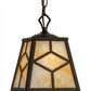 Meyda Lighting Diamond Craftsman 28" 2-Light Mahogany Bronze Island Pendant Light With Beige Shade Glass