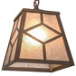 Meyda Lighting Diamond Craftsman 32" 6-Light Cafe Noir Cascading Pendant Light With Silver Mica Shade Glass