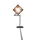 Meyda Lighting Diamond Craftsman 5-13" Mahogany Bronze Adjustable Swing Arm Wall Sconce With Amber Mica Shade Glass