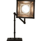 Meyda Lighting Diamond Craftsman 5-14" Textured Black Swing Arm Wall Sconce With Amber Mica Shade Glass