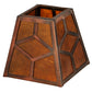 Meyda Lighting Diamond Craftsman 7" Mahogany Bronze Frame With Amber Mica Shade Glass