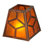 Meyda Lighting Diamond Craftsman 7" Mahogany Bronze Frame With Amber Mica Shade Glass