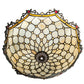 Meyda Lighting Diamond & Jewel 14" Beige and Honey Amber Shade Glass