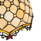 Meyda Lighting Diamond & Jewel 14" Beige and Honey Amber Shade Glass