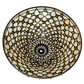 Meyda Lighting Diamond & Jewel 14" Recurve Multi-Colored Stained Shade Glass