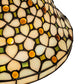 Meyda Lighting Diamond & Jewel 14" Recurve Multi-Colored Stained Shade Glass
