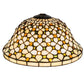 Meyda Lighting Diamond & Jewel 14" Recurve Multi-Colored Stained Shade Glass