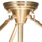 Meyda Lighting Diamond & Jewel 18" 4-Light Brushed Brass Semi-flush Mount Light With Clear & Green Shade Glass