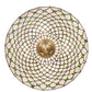 Meyda Lighting Diamond & Jewel 18" 4-Light Brushed Brass Semi-flush Mount Light With Clear & Green Shade Glass