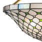 Meyda Lighting Diamond & Jewel 18" 4-Light Brushed Brass Semi-flush Mount Light With Clear & Green Shade Glass