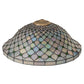 Meyda Lighting Diamond & Jewel 18" Brushed Brass Frame With Green & Clear Stained Shade Glass