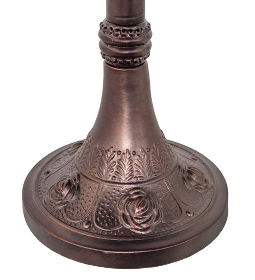 Meyda Lighting Diamond & Jewel 18" Mahogany Bronze Table Lamp With Multi-Colored Stained Shade Glass