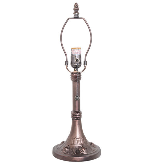 Meyda Lighting Diamond & Jewel 18" Mahogany Bronze Table Lamp With Multi-Colored Stained Shade Glass
