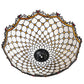 Meyda Lighting Diamond & Jewel 18"W x 9"H Iridized Ivory and Ivy Green Shade Glass