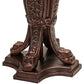 Meyda Lighting Diamond & Jewel 25" 2-Light Mahogany Bronze Table Lamp With Clear & Green Stained Shade Glass