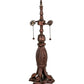 Meyda Lighting Diamond & Jewel 25" 2-Light Mahogany Bronze Table Lamp With Clear & Green Stained Shade Glass