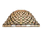 Meyda Lighting Diamond & Jewel 48" 3-Light Mahogany Bronze Island Pendant Light With Green & Beige Shade Glass