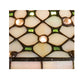 Meyda Lighting Diamond & Jewel 48" 3-Light Mahogany Bronze Island Pendant Light With Green & Beige Shade Glass