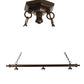 Meyda Lighting Diamond & Jewel 48" 3-Light Mahogany Bronze Island Pendant Light With Green & Beige Shade Glass
