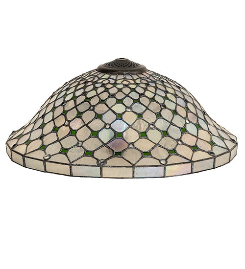Meyda Lighting Diamond & Jewel Recurve 18" Green & Clear Shade