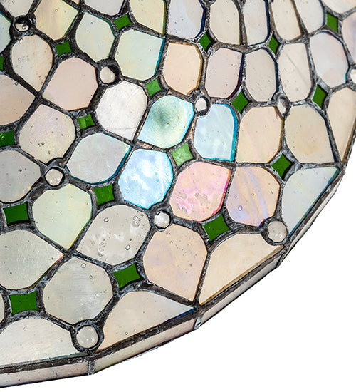Meyda Lighting Diamond & Jewel Recurve 18" Green & Clear Shade