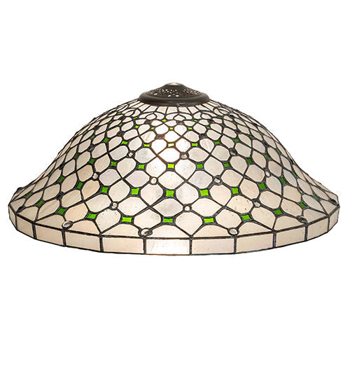 Meyda Lighting Diamond & Jewel Recurve 18" Green & Clear Shade