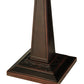 Meyda Lighting Diamond Mission 22" 2-Light Mahogany Bronze Table Lamp With Multi-Colored Shade Glass