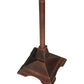 Meyda Lighting Diamond Mission 62" 2-Light Mahogany Bronze Floor Lamp With Multi-Colored Shade Glass