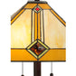 Meyda Lighting Diamond Mission 62" 2-Light Mahogany Bronze Floor Lamp With Multi-Colored Shade Glass