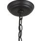 Meyda Lighting Diamond Trim 23" 2-Light Textured Black Pendant Light With Amber Mica Shade Glass