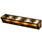 Meyda Lighting Diamond Trim 24" 4-Light Black Vanity Light With Amber Mica Shade Glass