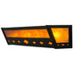 Meyda Lighting Diamond Trim 24" 4-Light Black Vanity Light With Amber Mica Shade Glass