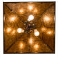 Meyda Lighting Diamond Trim 32" 3-Light Timeless Bronze Pendant Light With Amber Mica Shade Glass