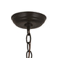 Meyda Lighting Diamond Trim 32" 3-Light Timeless Bronze Pendant Light With Amber Mica Shade Glass